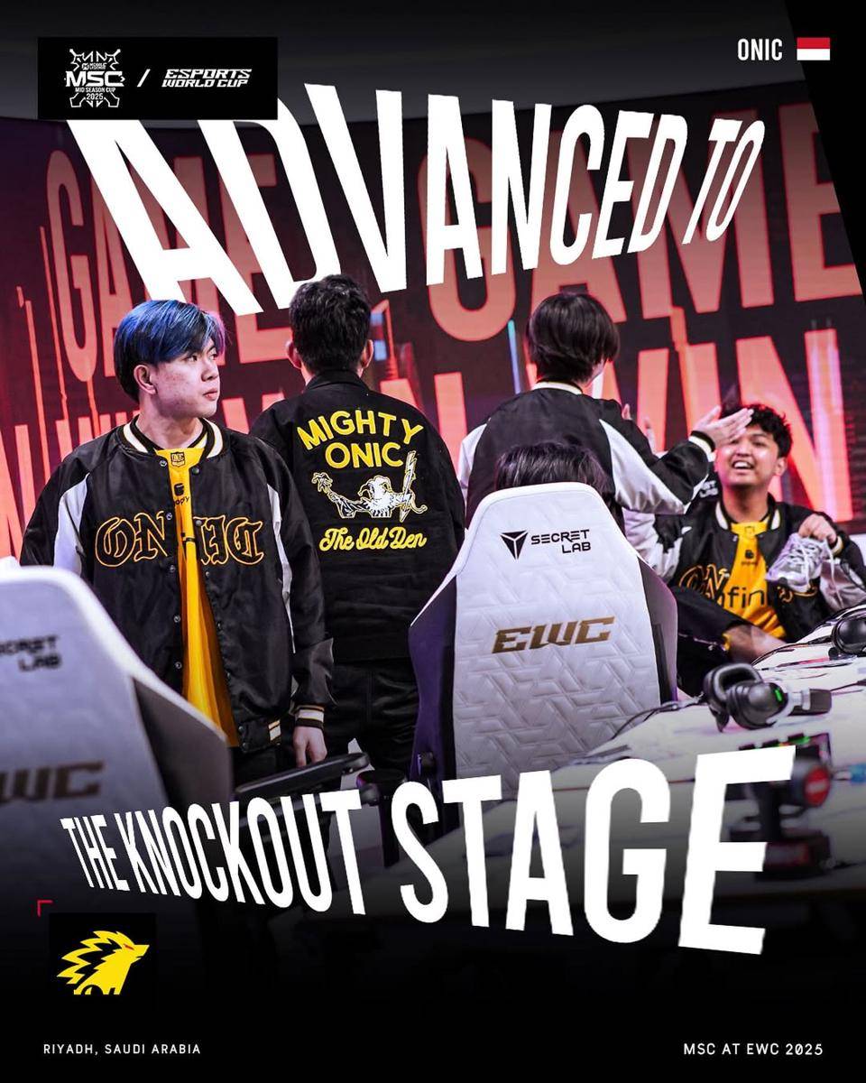 ONIC ID advanced to Knockout Stage (instagram.com/mlbbesports.official) 