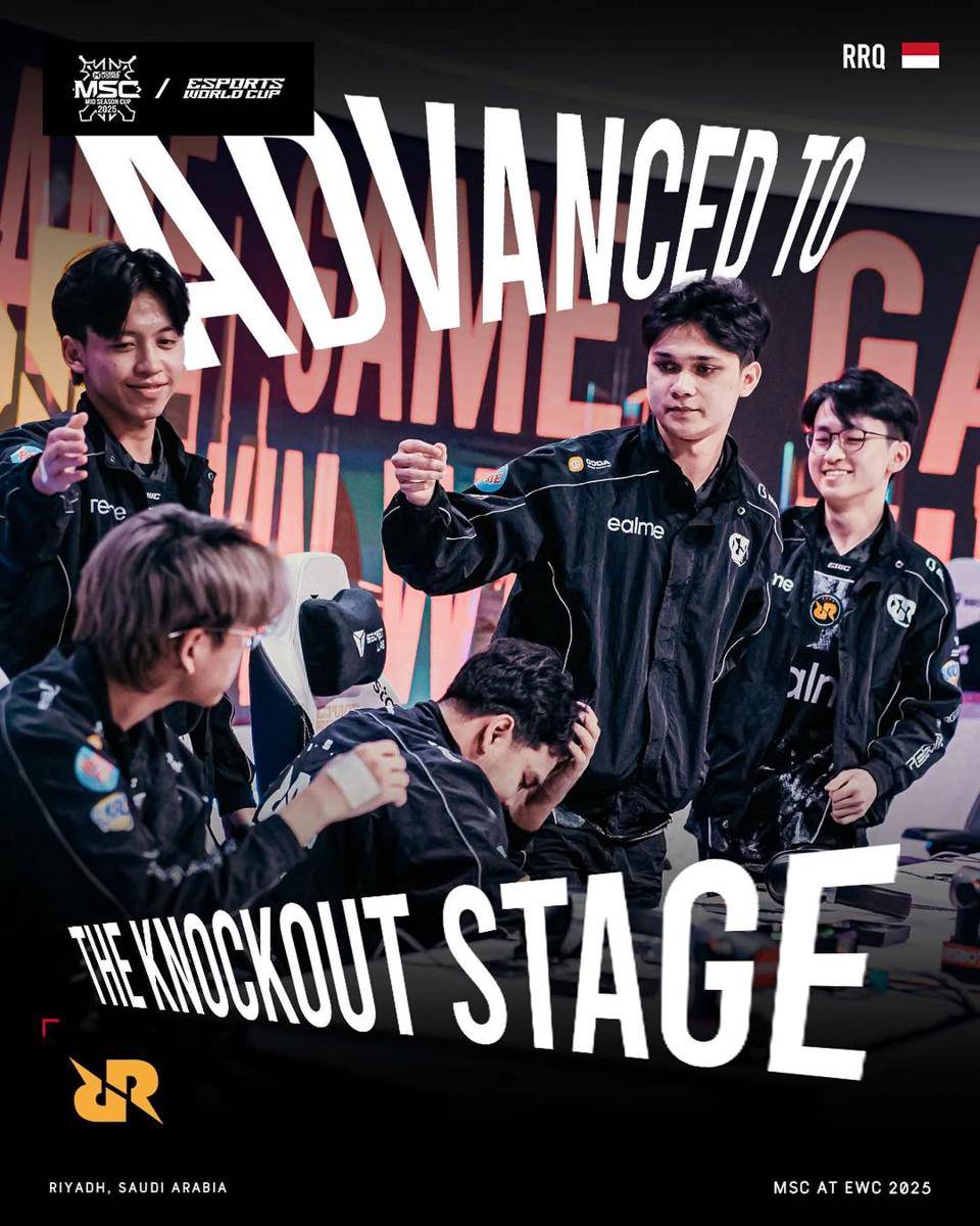 RRQ Hoshi advanced to Knockout Stage (instagram.com/mlbbesports.official) 