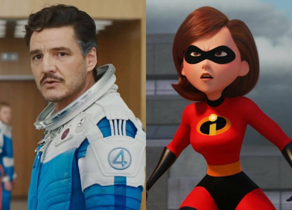 Reed Richards dalam The Fantastic Four: First Steps (dok. Marvel Studios/The Fantastic Four: First Steps) | Elastigirl dalam The Incredibles (dok. Pixar/The Incredibles)