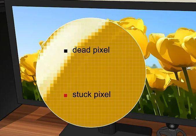 ilustrasi perbedaan dead pixel dan stuck picel (geekscallout.com)
