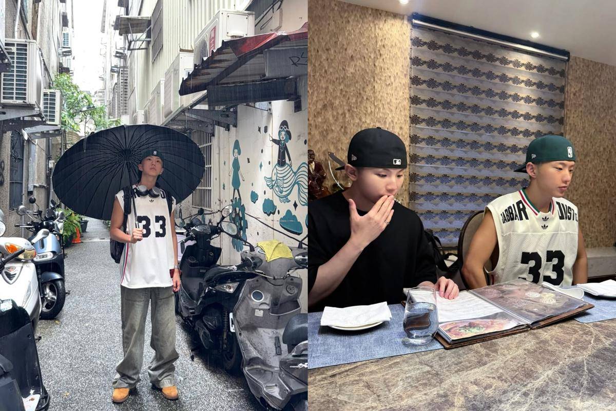potret Hoshi dan Woozi SEVENTEEN di Kawasan Chifeng Street (instagram.com/ho5hi_kwon)