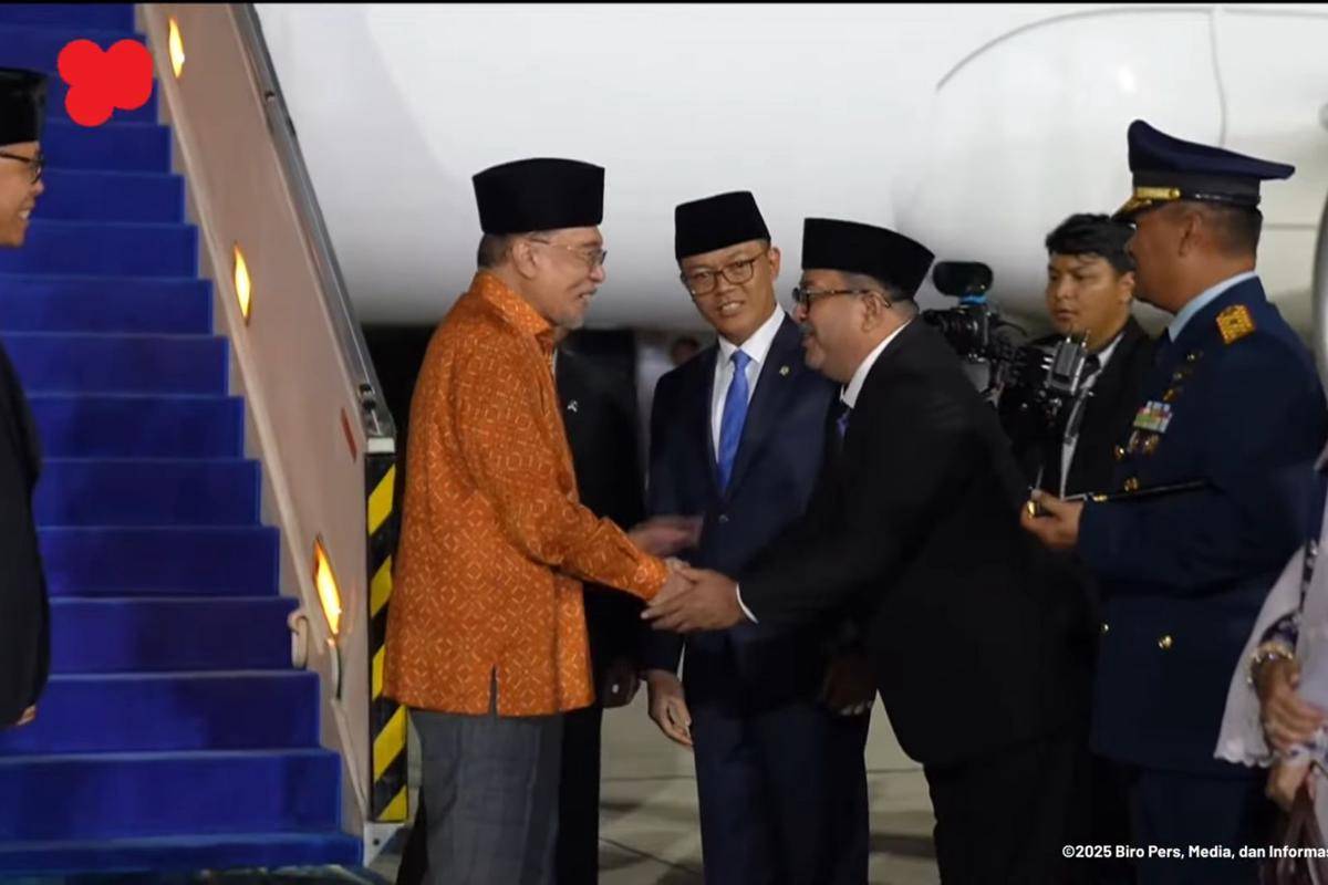 PM Malaysia Anwar Ibrahim tiba di Indonesia