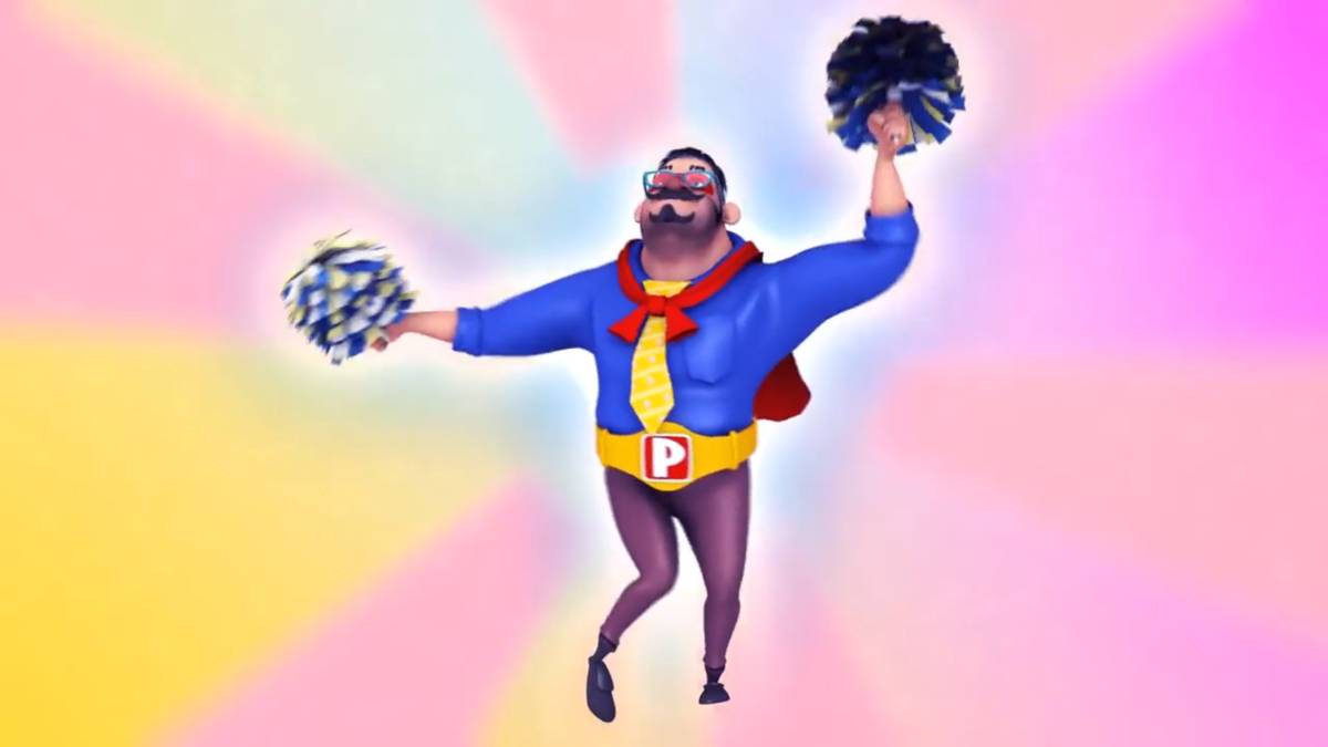 Papa Zola bertingkah seperti cheerleader (dok. Monsta Studios/BoBoiBoy)