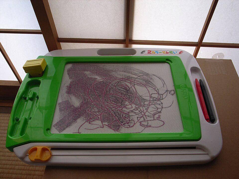 ilustrasi magnetic drawing board 