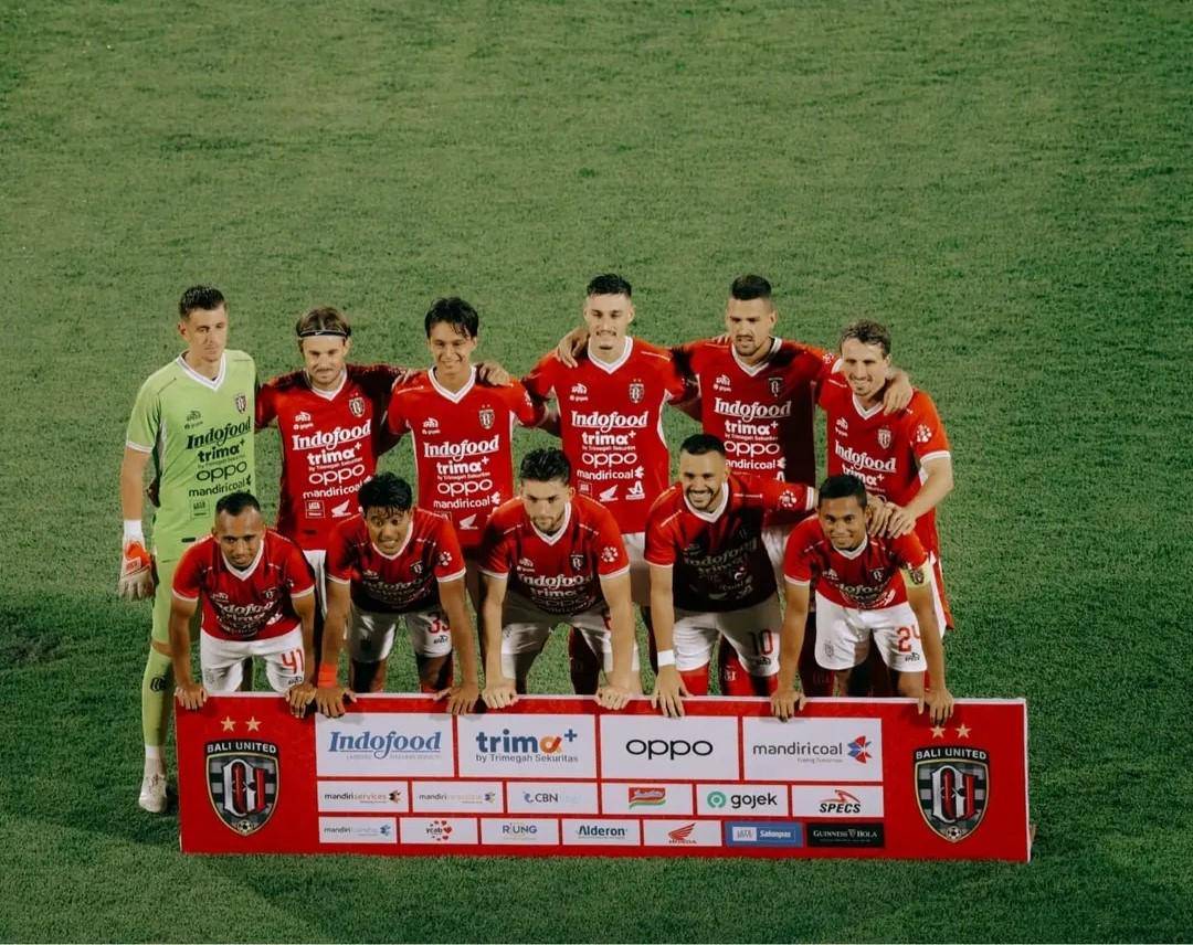 Starting XI Bali United saat menghadapi PSIM Yogyakarta. (Instagram.com/baliunitedfc)