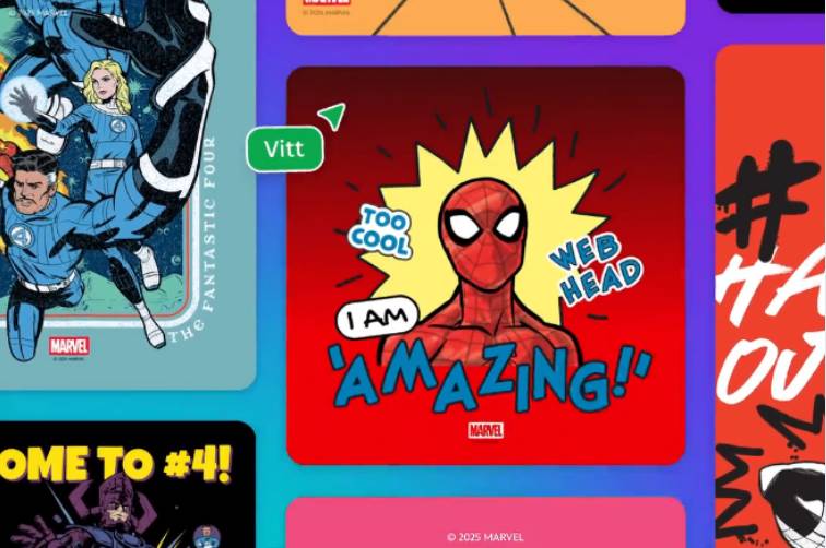 koleksi template Marvel di Canva (canva.com)