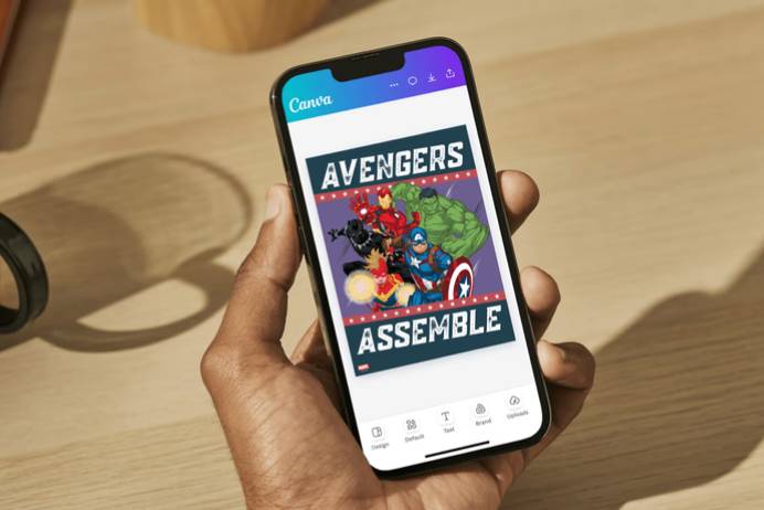 koleksi template Marvel di Canva (canva.com)