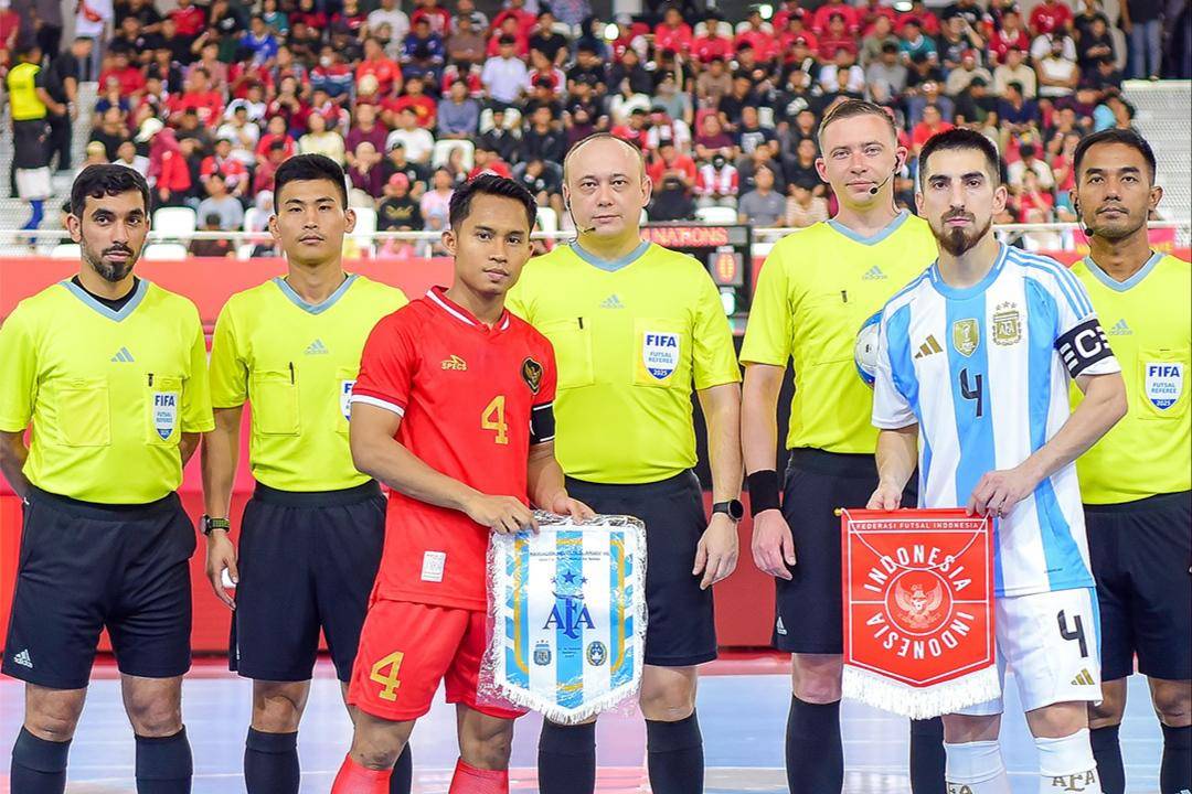 Timnas futsal Indonesia kontr Timnas Argentina(dok.Instagram.com/timnasfutsal)