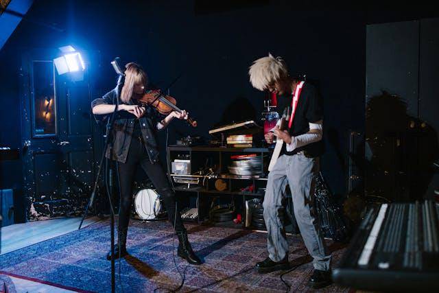 ilustrasi band indie rock (pexels.com/RDNE Stock project)