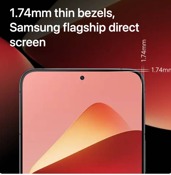 Meizu 21 membawa ketebalan bezel 1.74 mm (meizu.com)
