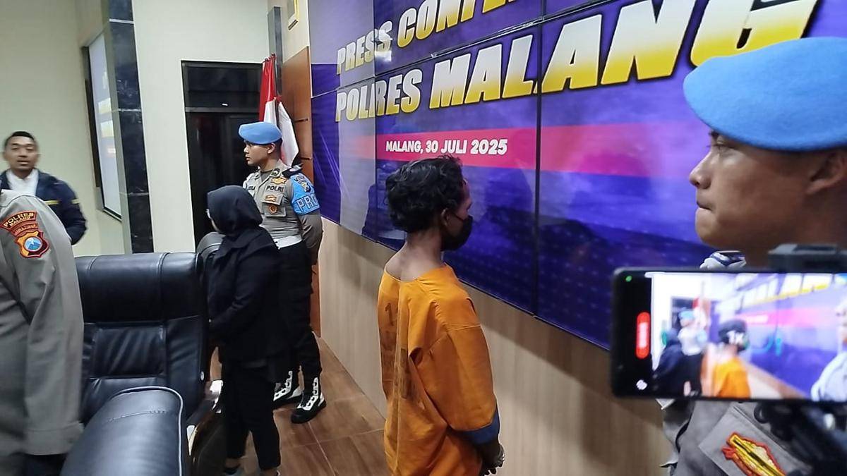 Konferensi pers kasus kekerasan seksual pada balita di Malang. (IDN Times/Rizal Adhi Pratama)