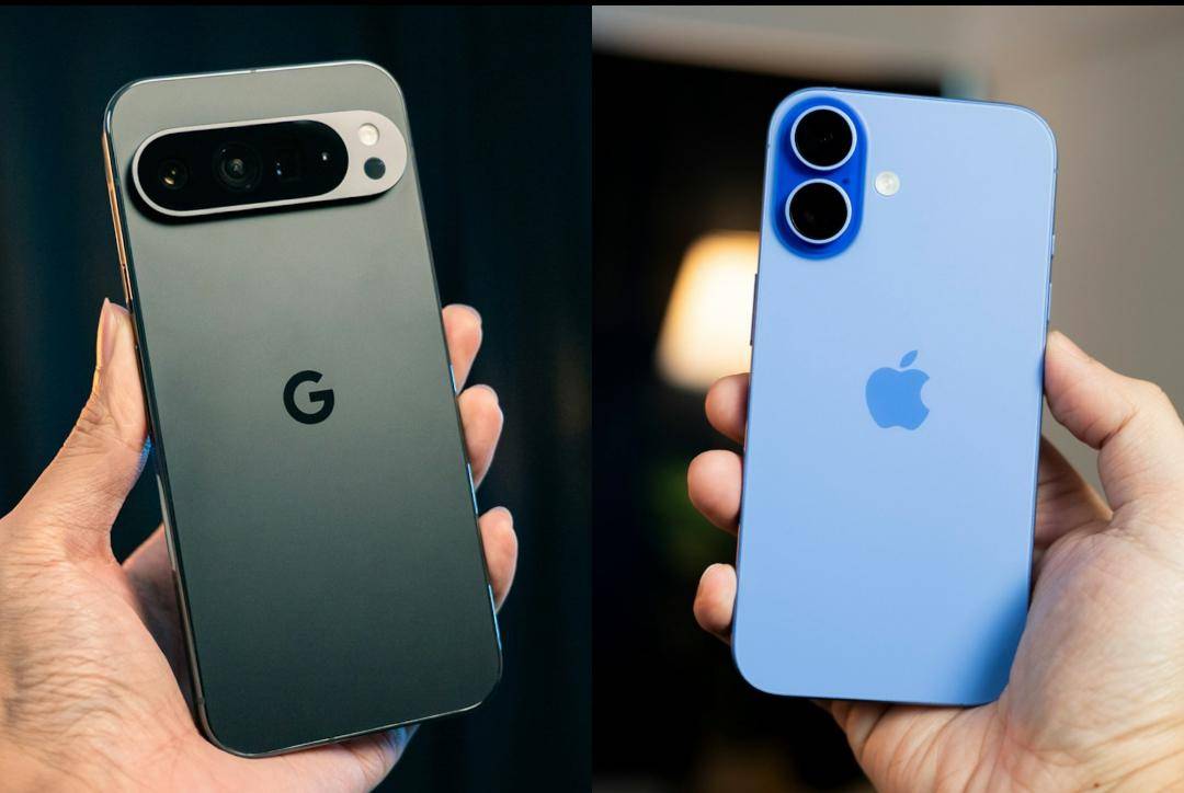 potret Google Pixel dan iPhone