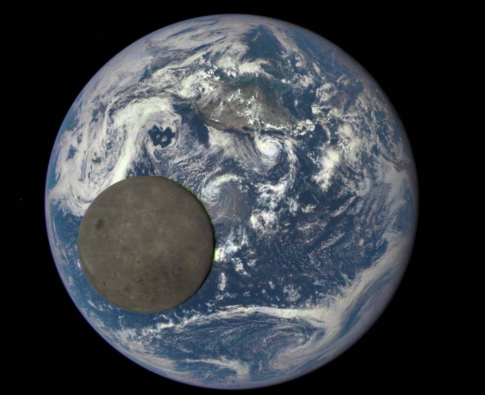gambar Bulan dan Bumi (nasa.gov/Deep Space Climate Observatory [DSCOVR])