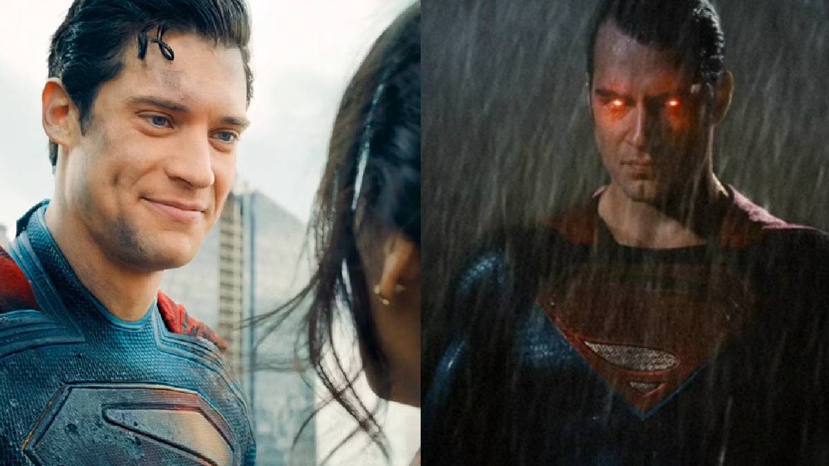 Superman DCU lebih ramah dan naif (kiri) sementara Superman DCEU lebih mengintimidasi dan pragmatis (kanan) (dok. DC Studios/Superman | Man of Steel)