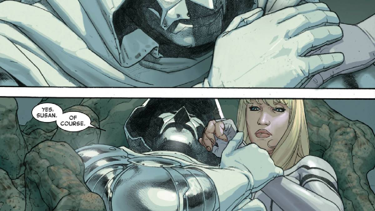 God Emperor Doom dan Susan Storm (dok. Marvel Comics/Secret Wars)