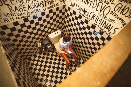 Orang yang sedang menggunakan HP di toilet. (Pexels.com/ROMAN ODINTSOV)
