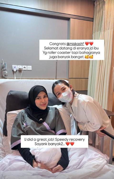 istri Yislam Jaidi melahirkan (Instagram.com/miskashf)