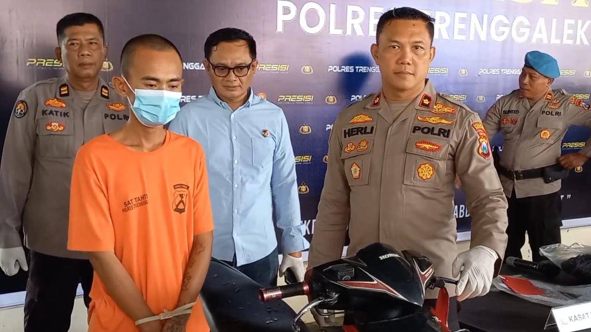Pelaku saat ditangkap Satreskrim Polres Trenggalek. IDN Times/ istimewa