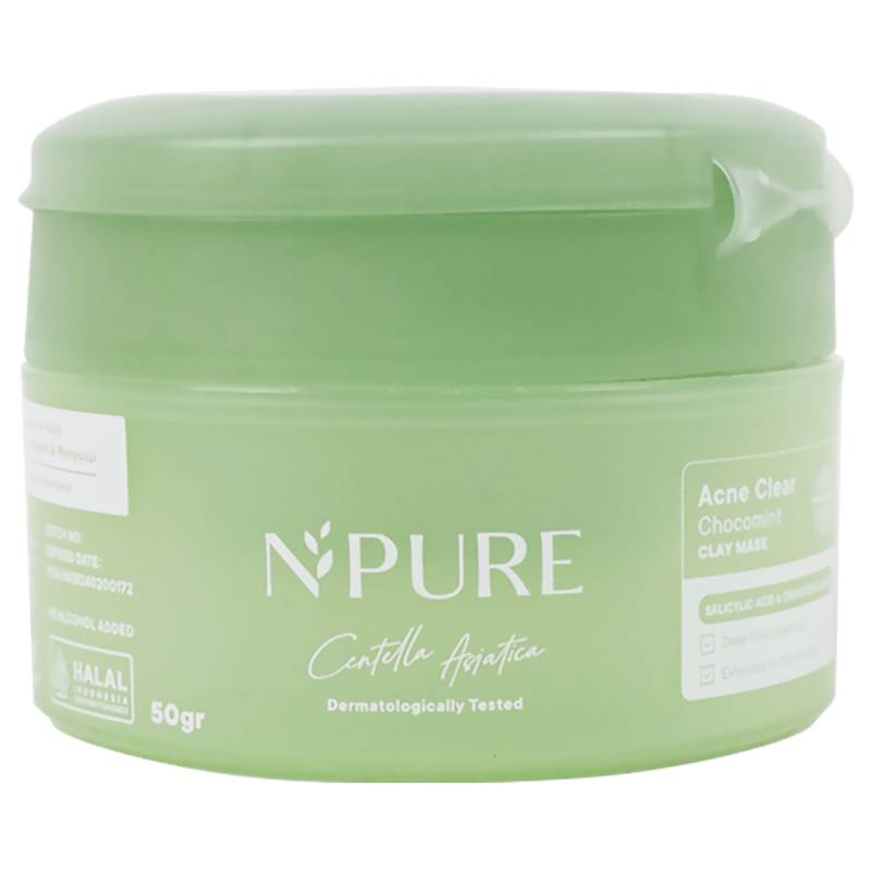N'PURE Cica Acne Clear Chocomint Clay Mask (sociolla.com)