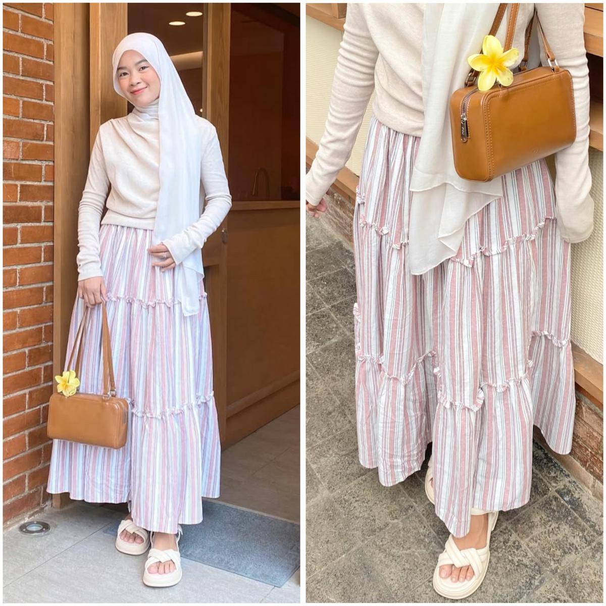 ide OOTD colorful ala Giga Putri 