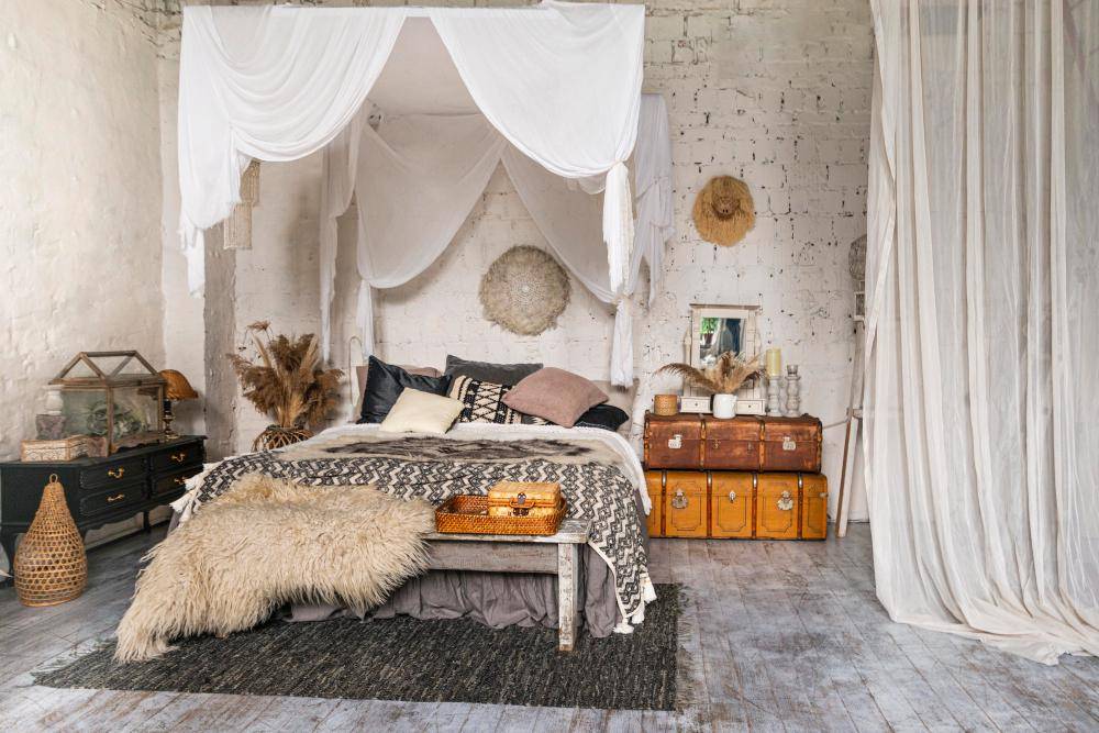 ilustrasi kamar bohemian (freepik.com/freepik)
