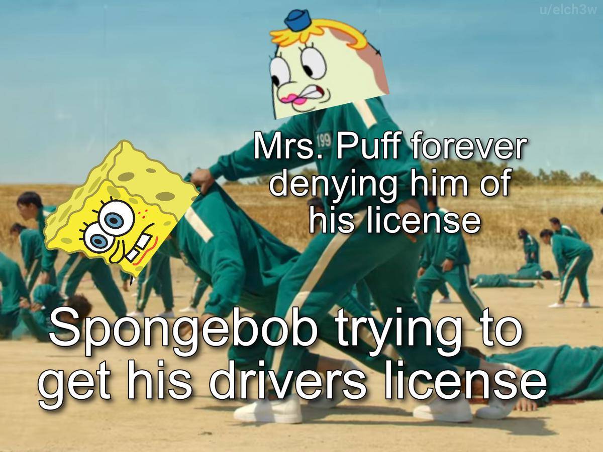 meme SpongeBob tentang mengemudi (reddit.com/user/elch3w)