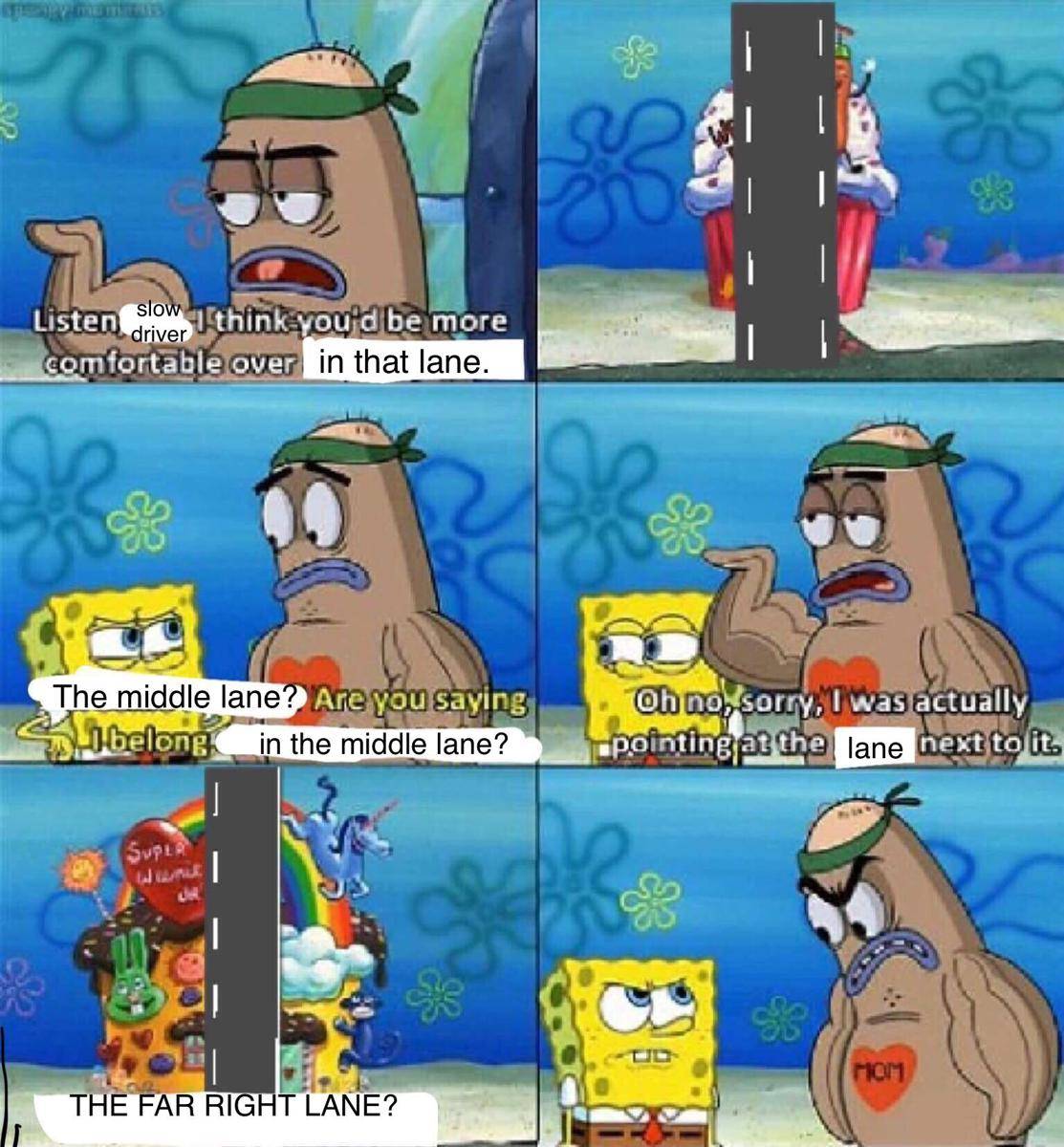 meme SpongeBob tentang mengemudi (reddit.com/user/AllTheLameUsername)