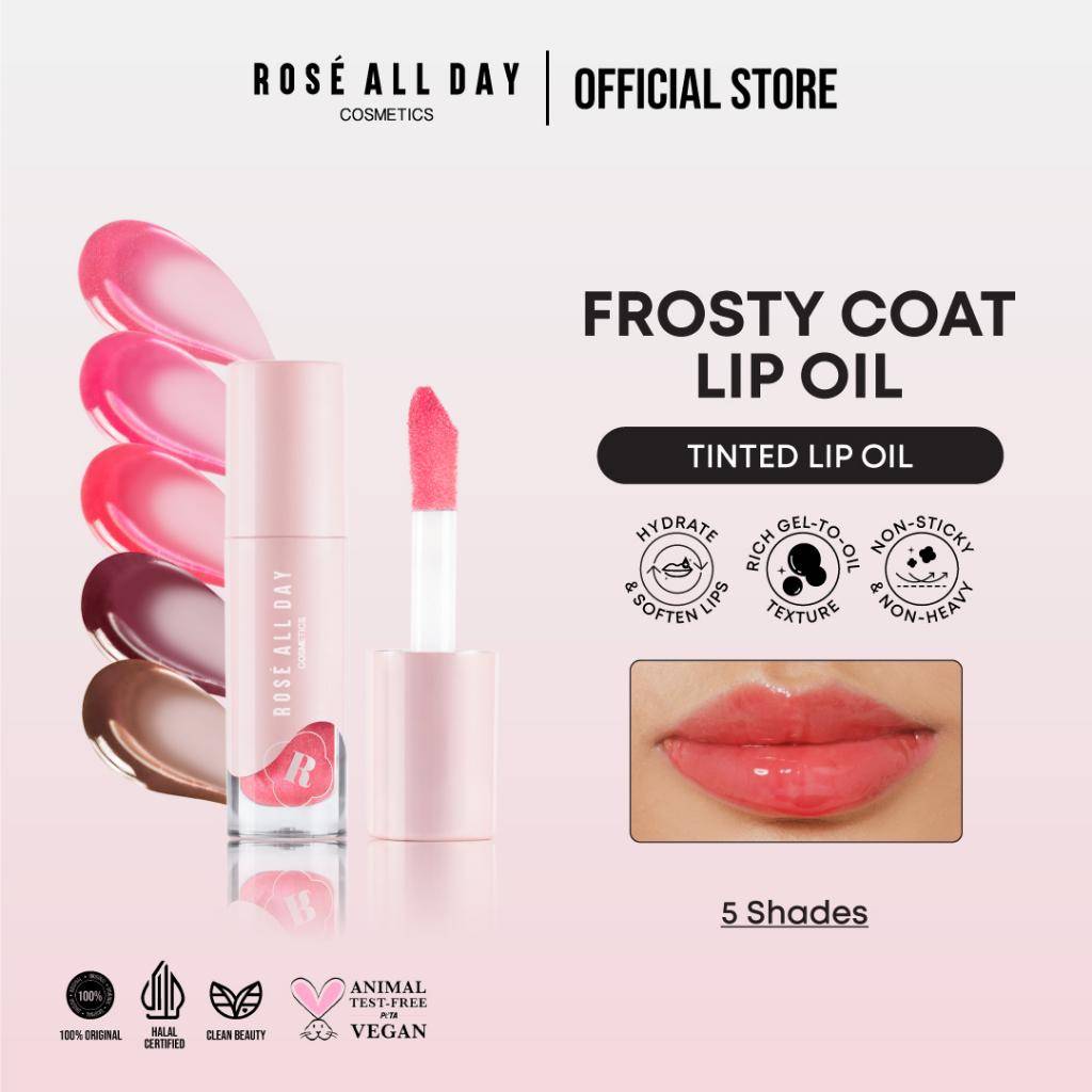 Rosé All Day Frosty Coat Lip Oil (shopee.co.id/Rosé All Day Cosmetics Official Shop)