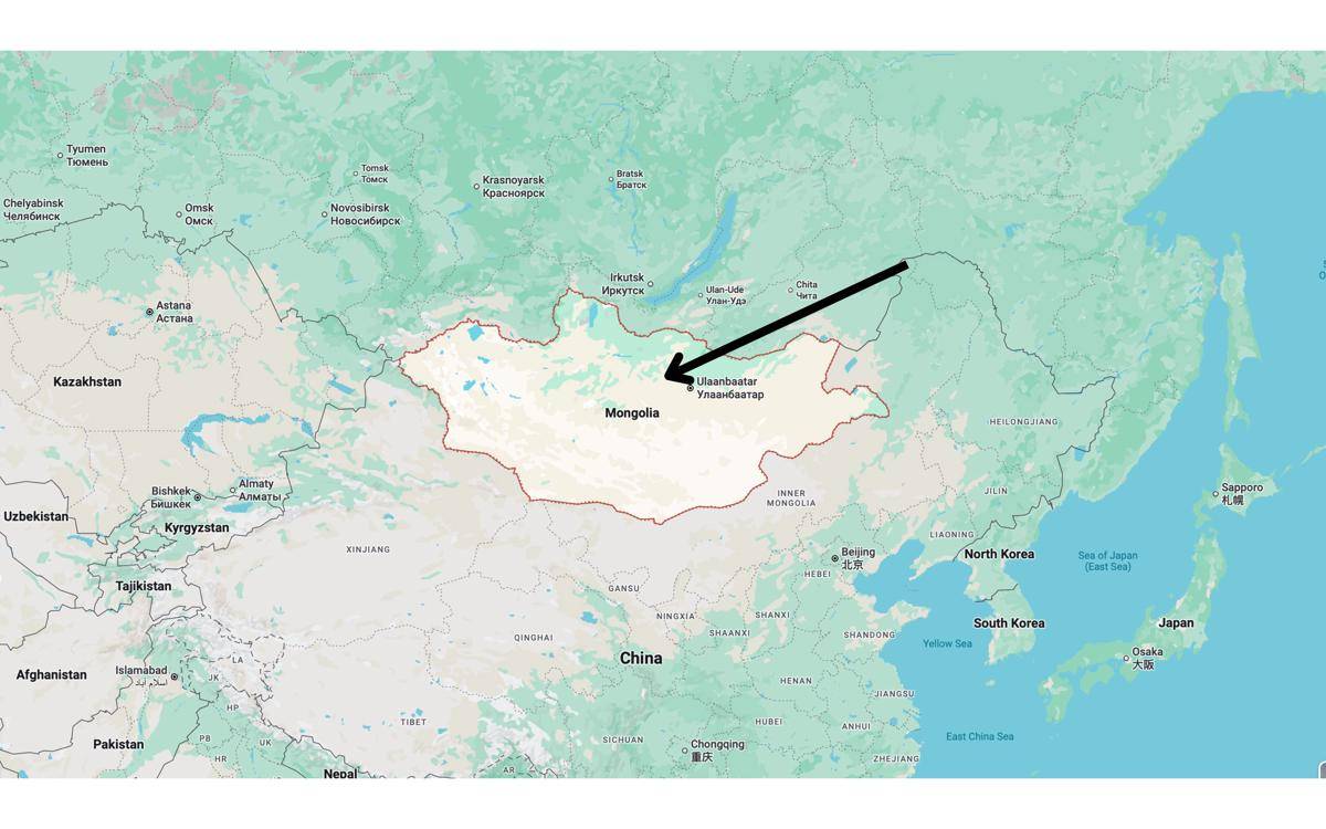 peta negara Mongolia