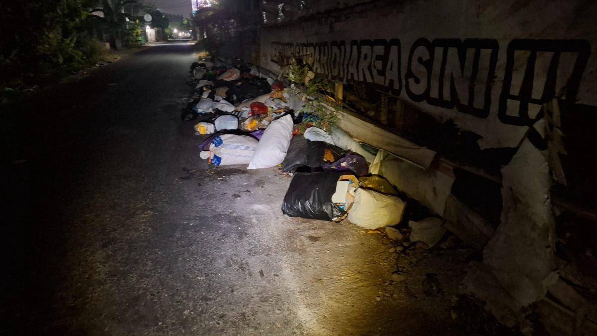 Ilustrasi menimbun sampah tanpa izin.(Dok.Satpol PP Bantul)
