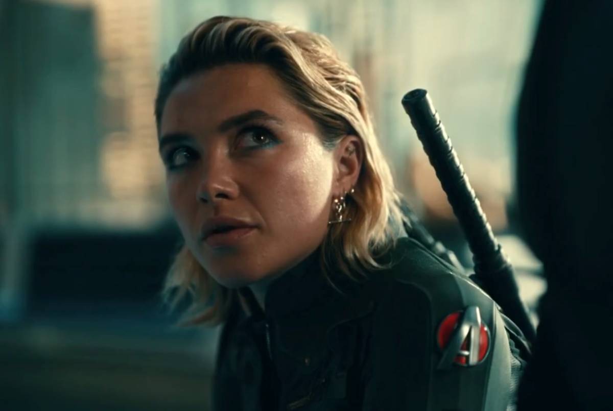 Yelena Belova dalam post credit scene Thunderbolts* (dok. Marvel Studios/Thunderbolts*)