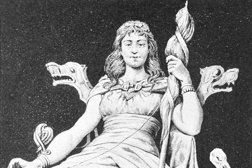 Ilustrasi Frigg Dewi Nordik