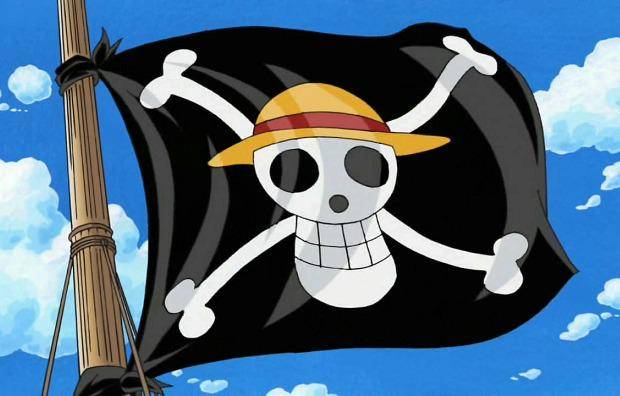 Jolly Roger Bajak Laut topi jerami
