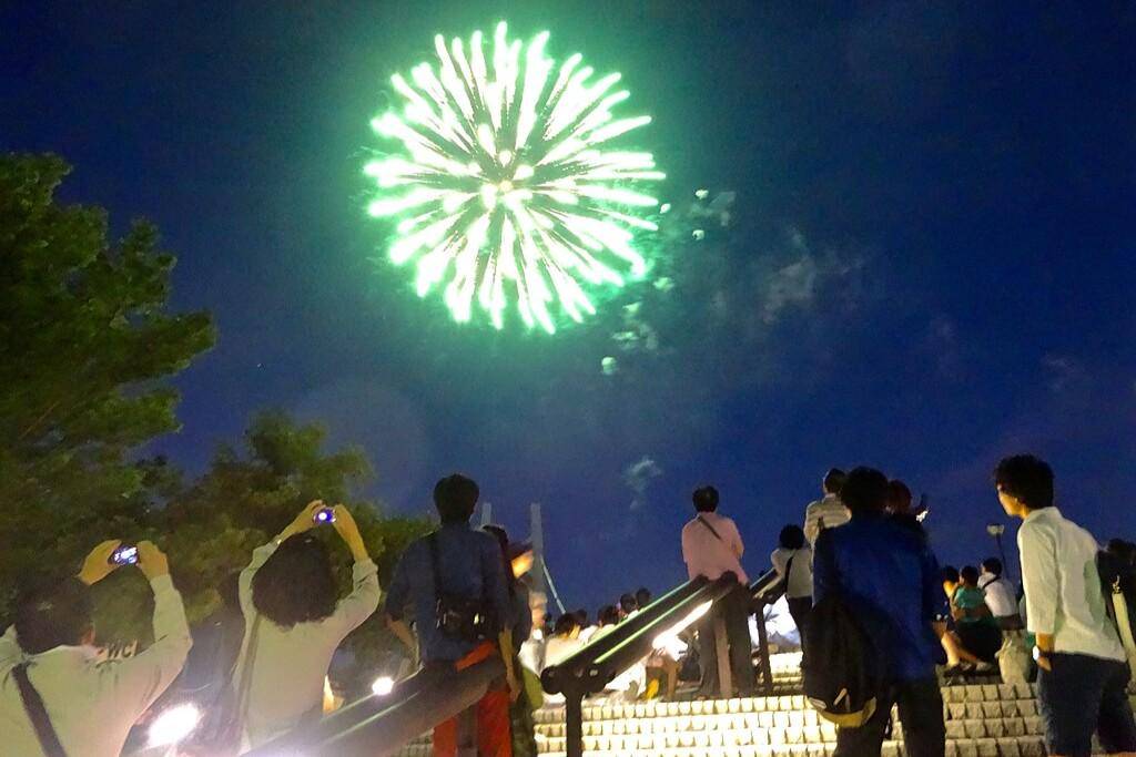 Festival Kembang Api Atsuta dari Shiratori Park, Jepang