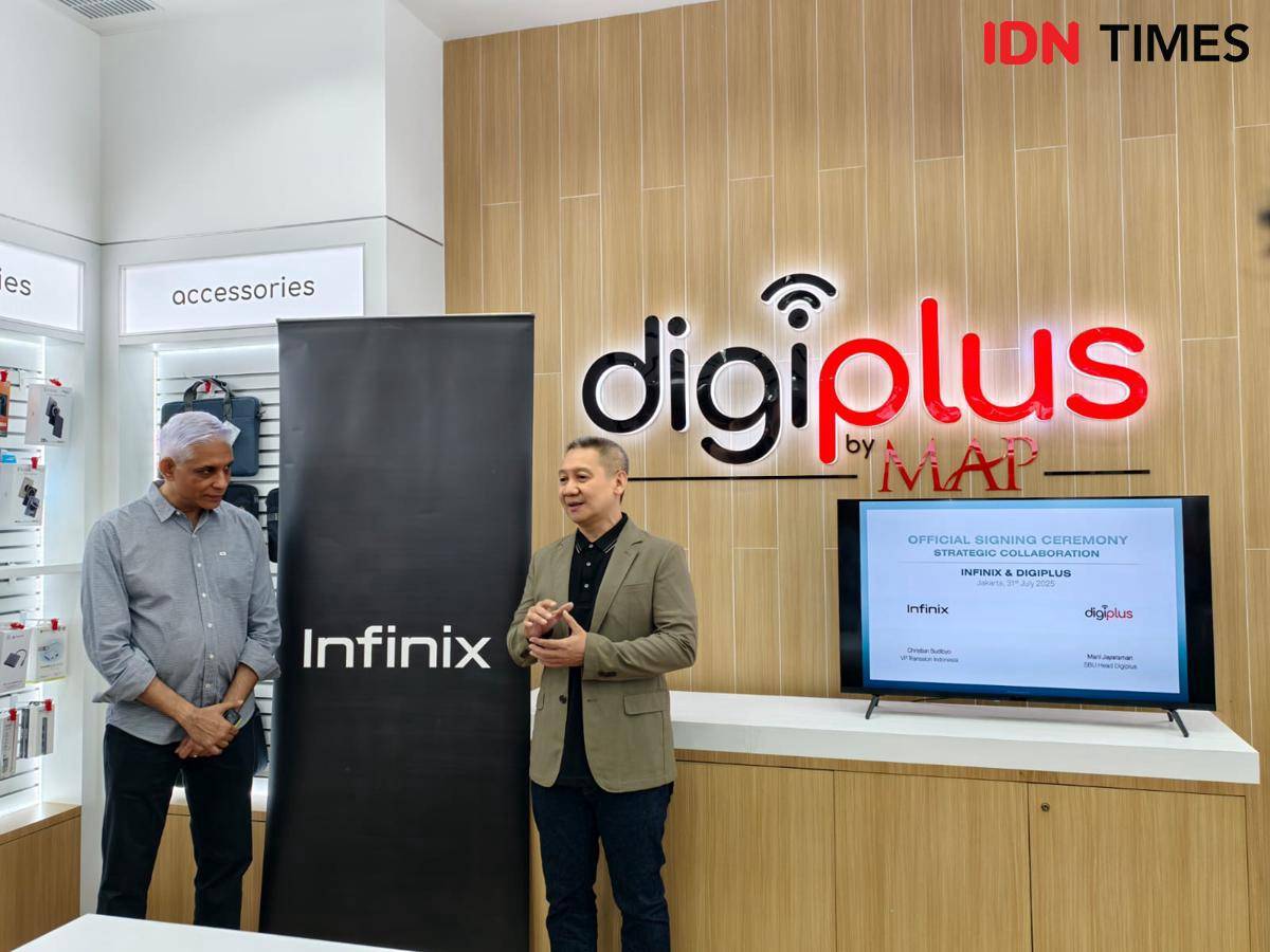 penandatanganan kerja sama Infinix dan digiplus pada 31 Juli 2025 (IDN Times/Fatkhur Rozi)