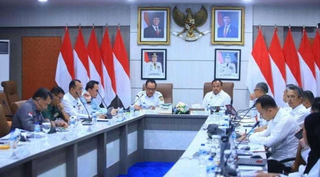 Rakor batas wilayah Muba dan Muratara di ruang rapat Bina Praja, Pemprov Sumsel.