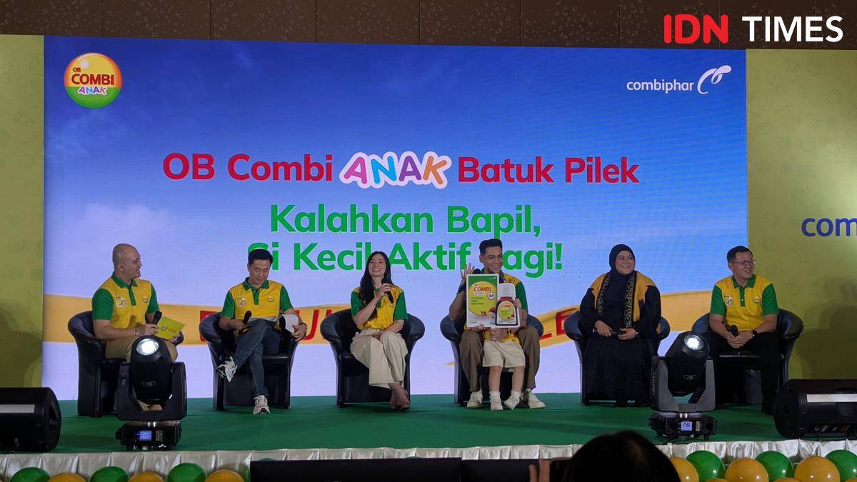 Combiphar hadirkan inovasi terbaru "OB Combi Anak Batuk Pilek" di Jakarta, pada Selasa (29/07/2025) (IDN Times/Misrohatun)