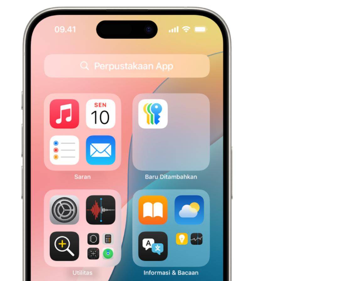 App Library pada iPhone (apple.com)
