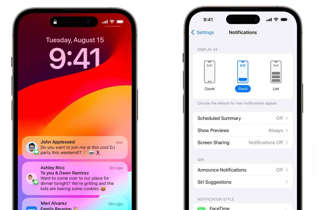 notifikasi di iPhone (apple com) 