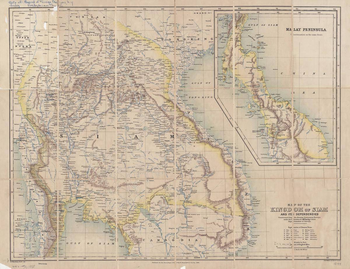 peta Thailand (Kingdom of Siam) 1888