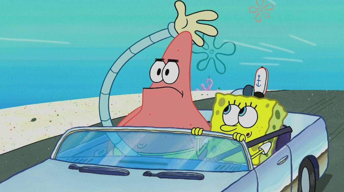 cuplikan ketidak seriusan SpongeBob dalam mengemudi (dok. Nickelodeon/ SpongeBob SquarePants)