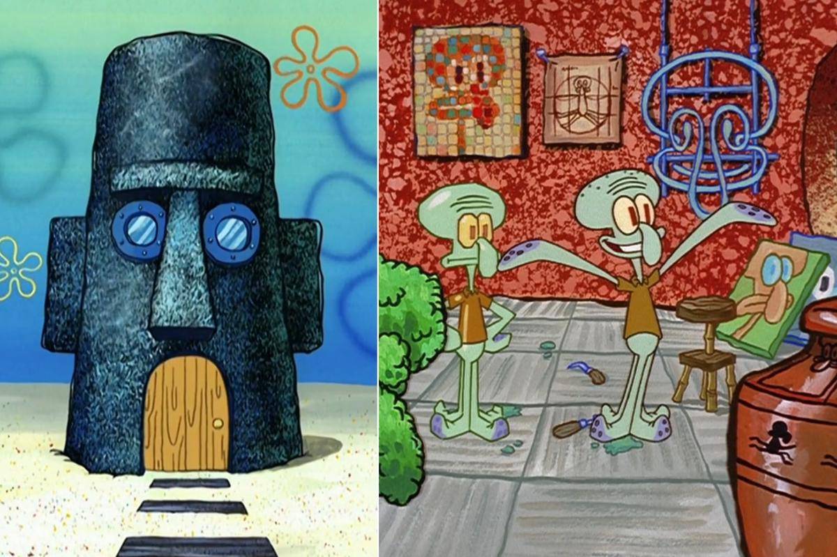 rumah Squidward yang di dalamnya terdapat galeri seni (dok. Nickelodeon/SpongeBob SquarePants)