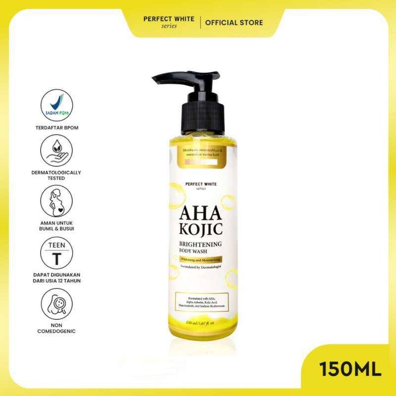 PERFECT WHITE AHA Kojic Brightening Body Wash (blibli.com/Perfect White Series) 