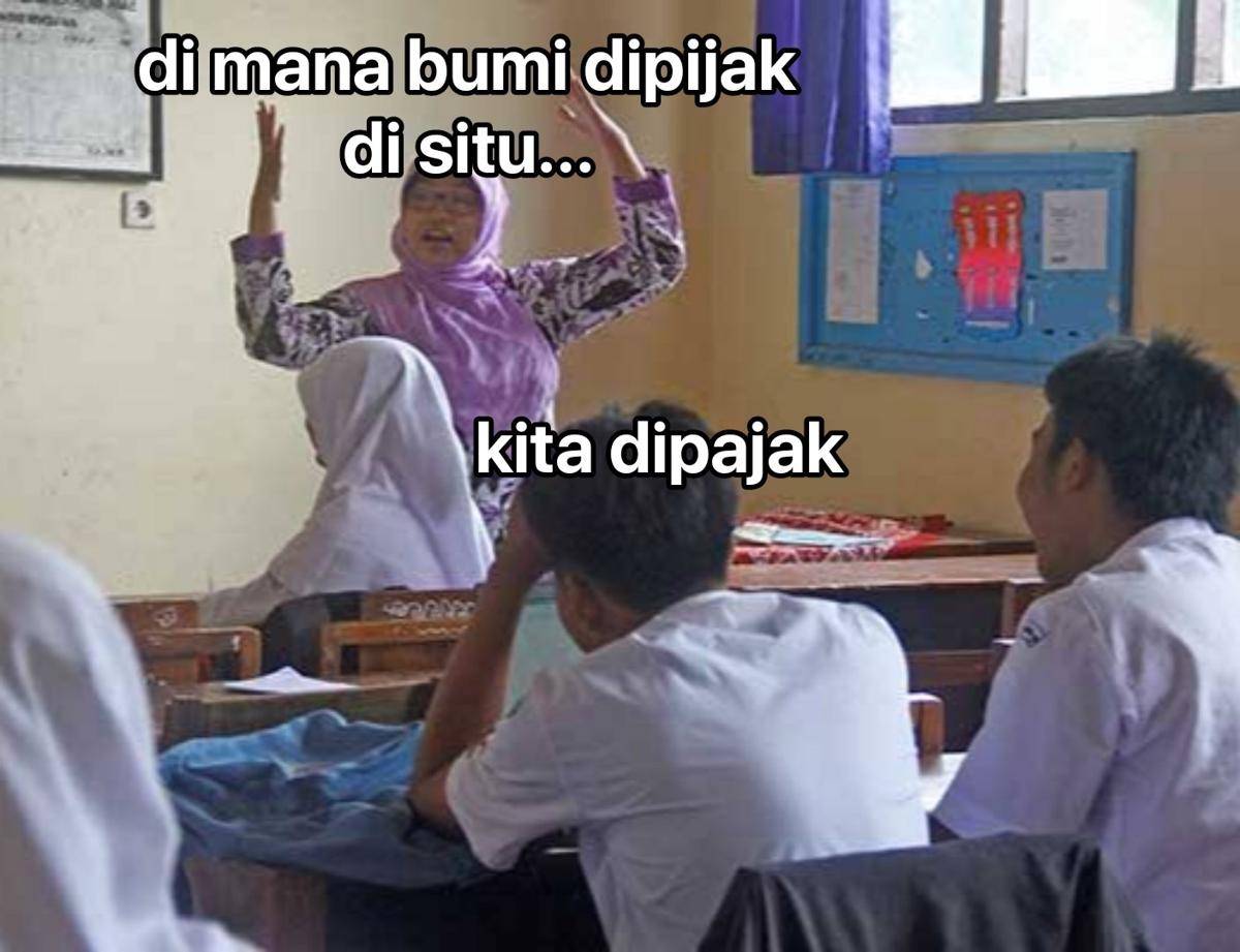 Meme tentang hidup di negeri sendiri