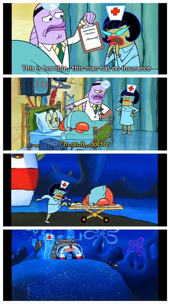 meme SpongeBob tentang rumah sakit (reddit.com/user/AttackoftheMuffins)