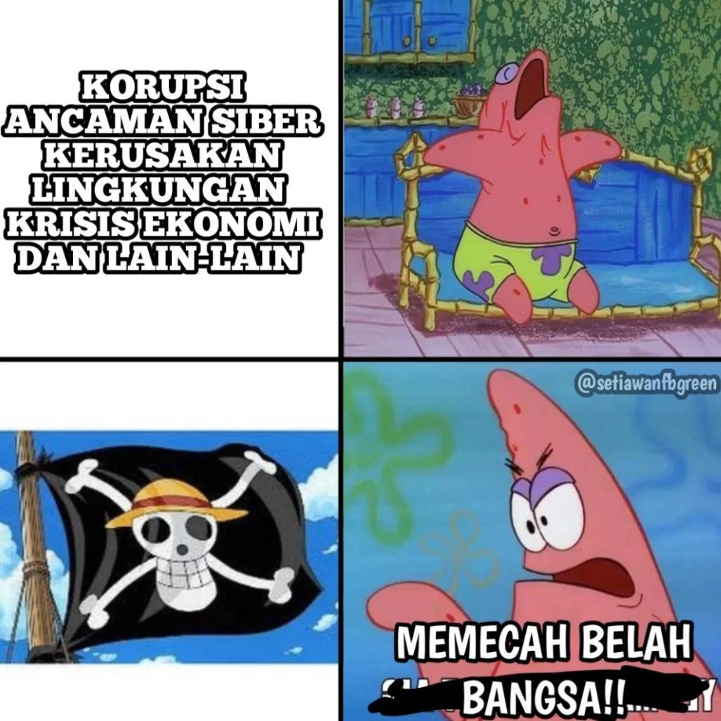 Meme tentang hidup di negeri sendiri