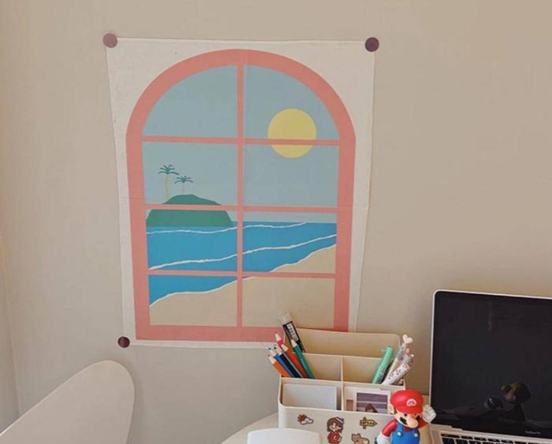 Hiasan dinding tapestry (tokopedia.com/binarywearhome)