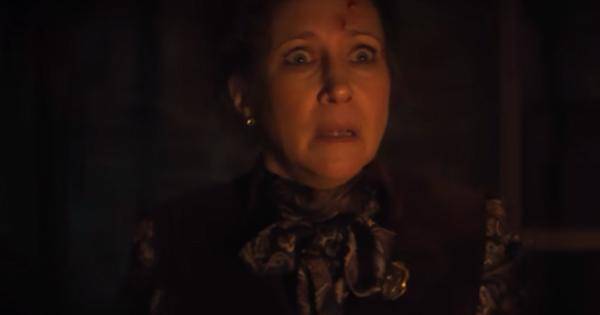 Wajah Lorraine saat melihat iblis - The Conjuring: Last Rites