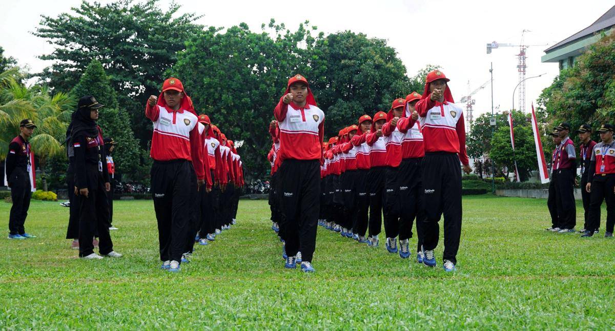 Latihan calon Paskibraka Kota Jogja ditempa panas, lelah, dan disiplin. (dok. Pemkot Yogyakarta)