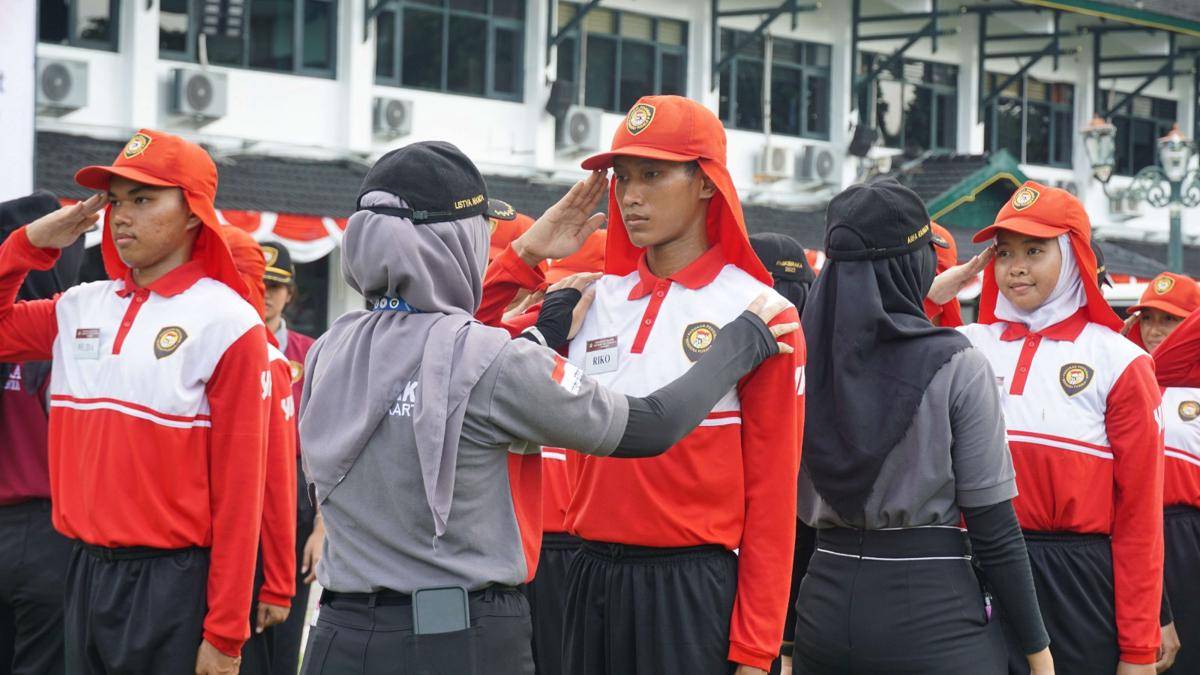 Latihan keras di bawah terik matahari. (dok. Pemkot Yogya)
